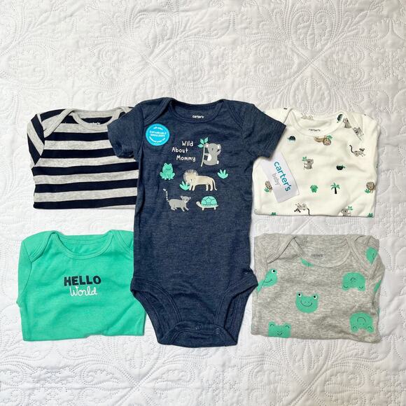 NWT Carter's 5 Piece Bodysuit Bundle Size 6m - Picture 2 of 6